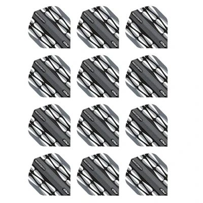 Abbildung von RED DRAGON Hardcore Radical Weiß Teardrop Dartflug 4 Set pro Packung (insgesamt 12 Dart Flights)