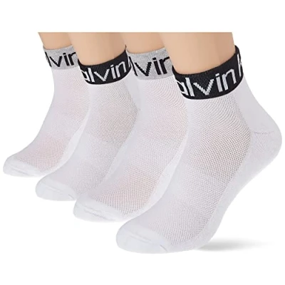 Abbildung von Calvin Klein Underwear MEN Quarter LOGO WELT Drake 6 PACK Socken, Herren, Größe: One Size, White combo
