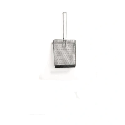 Abbildung von HENDI Frittierschaufel 33,5 x 17,5 cm Edelstahl doppelmaschig mit 22,5 Drahtgriff, Gastro Imbiss Netzbackschaufel