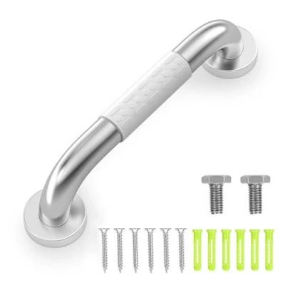 Abbildung von Oderra 30 cm Haltegriffe für Senioren, Edelstahl Rutschfest Badewannengriff, Badezimmer Haltegriff Duschgriffe Wandmontage WC, Griff Dusche Mit Leuchtkreisen
