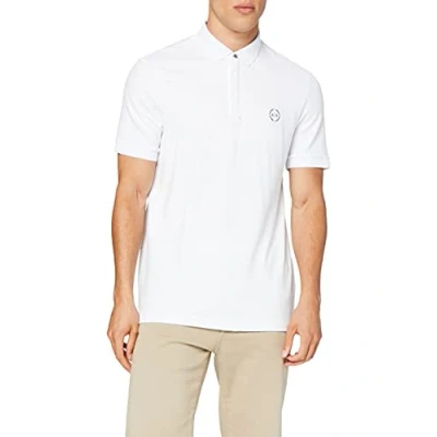 Abbildung von Armani Exchange Herren Elegance Poloshirt, Weiß, L