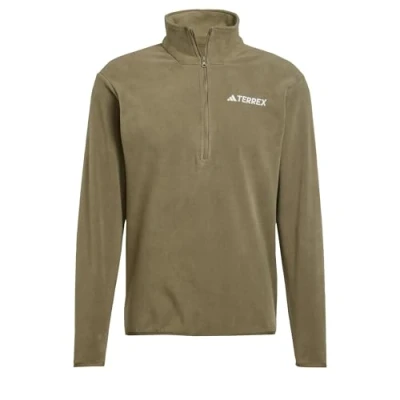 Abbildung von Adidas Terrex Multi Essentials HALF ZIP Fleecepullover, Herren, Größe: Small, Olive strata
