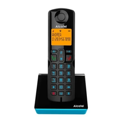 Abbildung von Alcatel S280 Schwarz und Blau, Freisprecheinrichtung, Anrufsperre, Telefonbuch mit 50 Namen Nummern