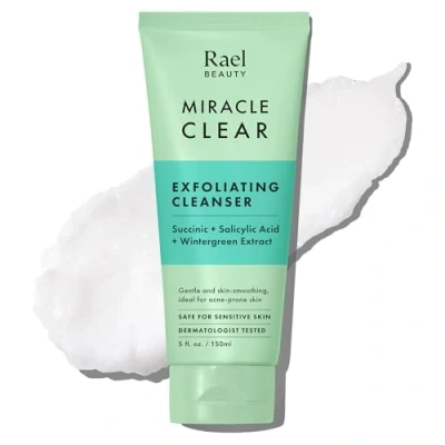 Abbildung von Rael Scrubs Gesichtspeeling Anti Pickel Gesichtsreiniger für fettige und zu Akne neigende Haut, sanfter Gesichtsreiniger, mit Bernsteinsäure (5,1 fl. oz)
