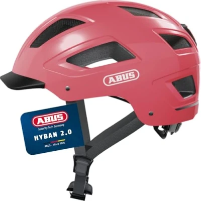 Abbildung von ABUS HYBAN 2.0 Fahrradhelm, Rot (Living Coral), M