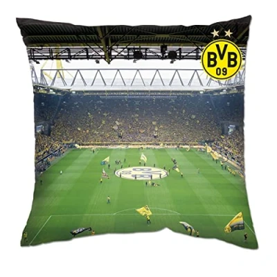 Abbildung von Borussia Dortmund, BVB Kissen Südtribüne, Mehrfarbig, 40x40cm, 1 Stück (1er Pack)