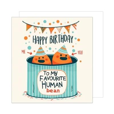 Abbildung von Edition Seidel Premium quadratische Geburtstagskarte mit Umschlag. Glückwunschkarte Spruch Happy Birthday Billet Karte für Mann Frau Kids Mädchen Junge Bean Humor (GQ254 SW024)