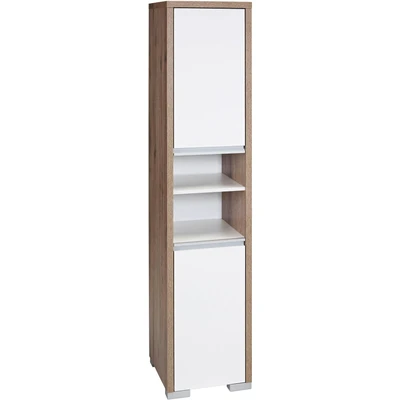 Abbildung von Schildmeyer Bello Hochschrank 139685, wildeiche Dekor/weiß glanz, 34,5/33/154,5 cm
