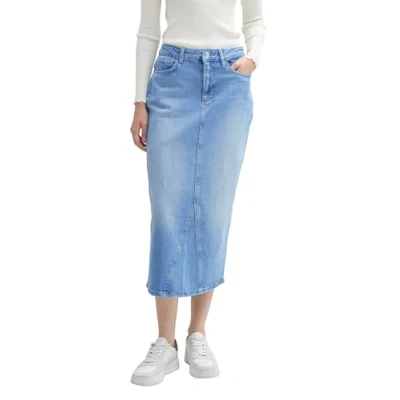 Abbildung von TOM Tailor denim Jeansrock, Damen, Größe: XS, Used mid stone blue