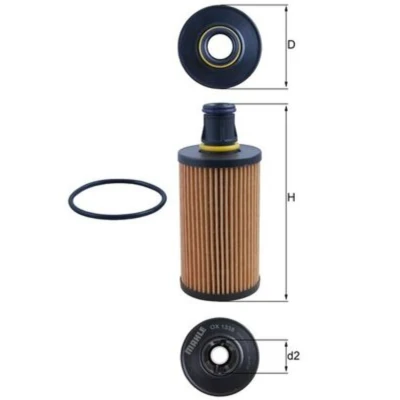 Abbildung von Ölfilter KNECHT OX 1338D