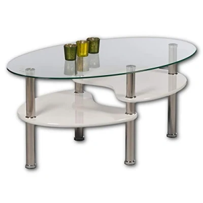 Abbildung von HBZ Couchtisch »Panty, TOPSELLER!«, (Couchtisch), Glas Oval, Tisch wahlweise in 2 Ausführungen