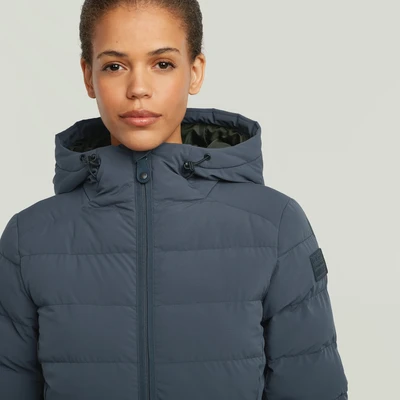 Abbildung von G STAR Steppjacke »Foundation Padded Long«, mit Kapuze, leicht tailliert, lang geschnitten