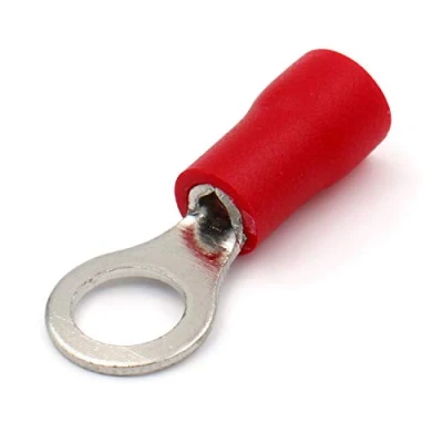 Abbildung von Heschen Ring Terminal Quetschverbinder Vinyl Isolierter Draht Elektrische Verbinder, RV1.255S, Ohrstecker Größe # 10, Für 0,51,5 mm² (2216 AWG), rot, 100 Stück