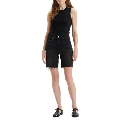 Abbildung von Levi&#039;s Ribcage Bermuda Jeans Shorts, Damen, Größe: 31, Goth princess