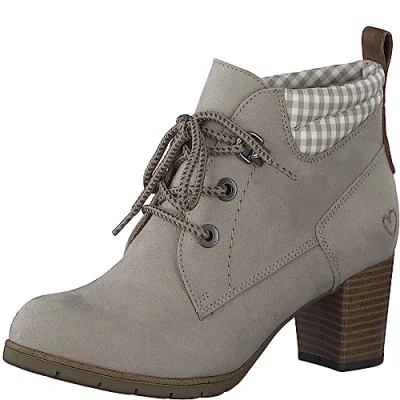Abbildung von MARCO TOZZI Damen Stiefeletten mit Absatz zum Schnüren Elegant, Braun (Taupe Comb), 36 EU