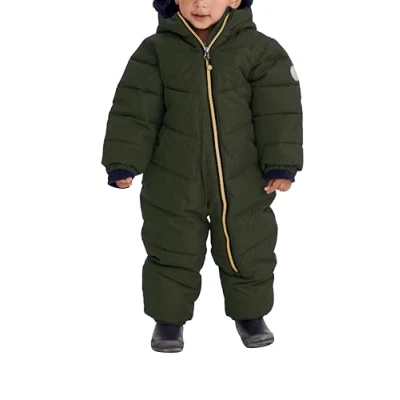 Abbildung von killtec Karter Mini Overall in Daunenoptik mit Kapuze, dunkel waldgrün, 86/92