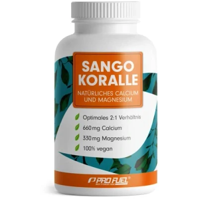 Abbildung von Sango Meereskoralle 180 Kapseln, hochdosiert mit 660mg Calcium + 330mg Magnesium pro Tag, natürlicher und Komplex ohne unerwünschte Zusätze, Vorrat für 60 Tage, 100% vegan