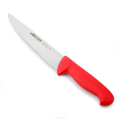 Abbildung von Arcos Serie 2900 Metzgermesser Steakmesser Klinge Nitrum Edelstahl 200 mm HandGriff Polypropylen Farbe Rot