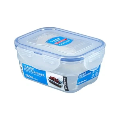 Abbildung von Lock &amp; CLASSIC Frischhaltedose 550 ml 145 x 110 67 mm 100 % luft und wasserdichte Vorratsdose Spülmaschinen , Mikrowellengeeignet BPA Frei 4 fach Sicherheits Verschluss