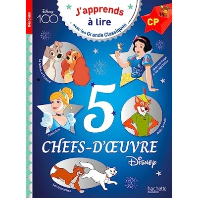 Abbildung von Disney 5 chefs d&#039;oeuvre de Disney, niveau CP: Les aristochats ; Blanche Neige La belle et le clochard Robin des Bois Cendrillon. CP, 1 à 3