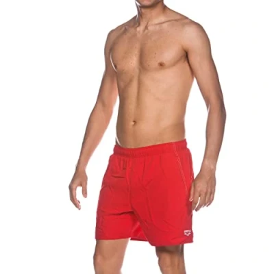 Abbildung von Arena Herren Badeshort Fundamentals Boxer, Red White (41), M