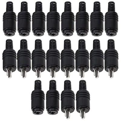 Abbildung von Create idea 20 Stück 2 poliger DIN Lautsprecherstecker mit Schraubklemmen HiFi Lautsprecherkabelanschluss für Lautsprechergeräte Kein Löten 10stk Stecker &amp; Buchse