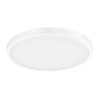 Abbildung von EGLO LED Deckenleuchte Fueva 1, 1 flammige Deckenlampe, Material: Aluminium, Kunststoff, Farbe: Weiß, Ø: 40 cm, warmweiß