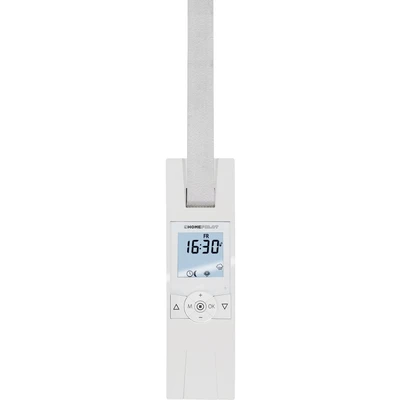 Abbildung von HOMEPILOT RolloTron premium Smart Minigurt (15 mm), elektrischer Gurtwickler Home Rollladenantrieb mit Funk &amp; Display inkl. Automatikfunktionen bis 45 kg, 6 m² Rollladen