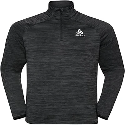 Abbildung von Odlo Herren Laufoberteil mit Reißverschluss RUN EASY WARM, black melange, S