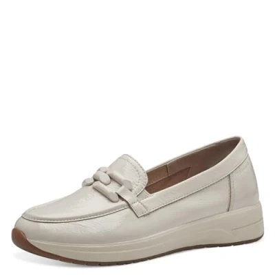 Abbildung von Tamaris COMFORT Damen Slipper aus Leder Bequem, Beige (Beige Lack), 41 EU