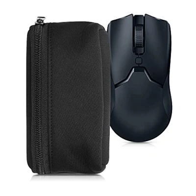 Abbildung von kwmobile Hülle kompatibel mit Universal Gaming Mouse Neopren für PC Schutzhülle Computer Maus Tasche Schwarz