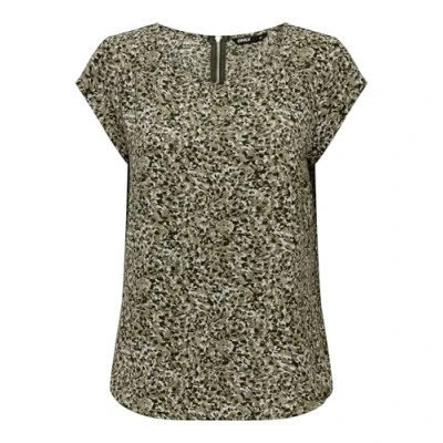 Abbildung von ONLY Damen Bedruckte Kurzarm Bluse Print Basic Rundhals Ausschnitt T Shirt Blouse Oberteil ONLVIC