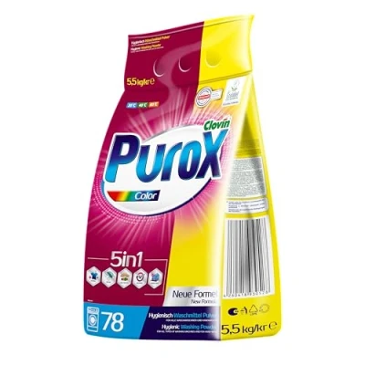 Abbildung von PUROX COLOR (78 WL) Waschpulver im Foliensack Waschmittel 5,5 kg