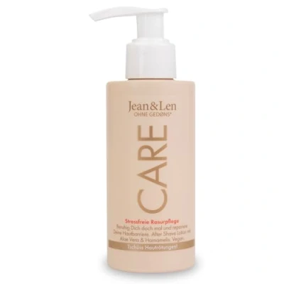 Abbildung von Jean &amp; Len After Shave Lotion Aloe Vera Süßmandelöl, mildert rasurbedingte Hautirritationen, beruhigt gereizte Haut, Care nach der Rasur, ohne Parabene Silikone, 145 ml