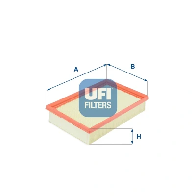 Abbildung von UFI 30.376.00 Luftfilter 34 140 272 Filtereinsatz FIAT: 500 Hatchback, Panda III C Convertible, ALFA ROMEO: MiTo, LANCIA: Ypsilon