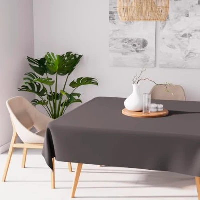 Abbildung von Soleil d&#039;ocre Alix Nappe, Polyester, Grau, 140 x cm