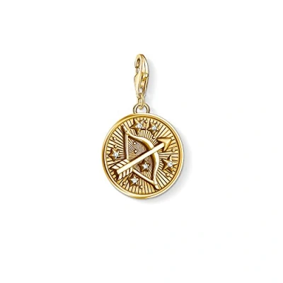 Abbildung von Thomas Sabo Damen Herren Charm Anhänger Sternzeichen Schütze Club 925 Sterling Silber vergoldet 1660 414 39