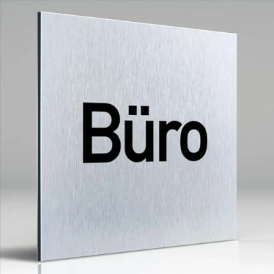 Abbildung von Türschilder24 Aluminium Dibond Schild Türschild 120 x 3 mm Büro 100% Made in Germany (A: (Text))