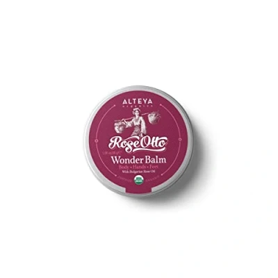 Abbildung von Alteya Bio Wunderbalsam Rose 30gr USDA Organic zertifiziert Rein Natürlich Hautpflege für Körper, Hände und Füße auf der Basis von ätherischem Rosenöl (Damaszener Rose) in therapeutischer Qualität