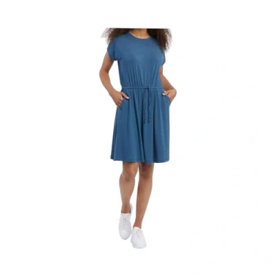 Abbildung von Ragwear Midikleid »PECORINO«, mit kleiner Logostickerei am Ausschnitt und Taillen Bindegürtel