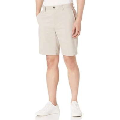 Abbildung von Amazon Essentials Herren Chinoshorts, 23 cm, Schlanker Schnitt, Stone, 33W