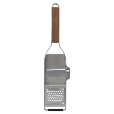 Abbildung von Microplane Trüffelhobel inkl. feiner Reibe für Trüffelknollen, Hartkäse, Knoblauch, Pilze &amp; Schokolade aus der Master Serie mit Walnussholzgriff und Edelstahlklingen Made in USA