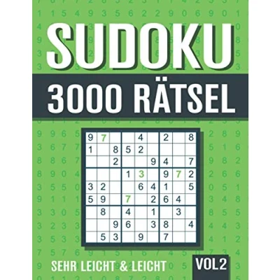 Abbildung von 3000 Sudoku: Großes Sudoku Buch mit sehr leichten und Rätseln Lösungen Vol. 2