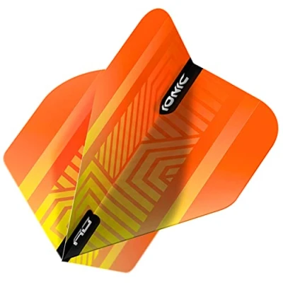 Abbildung von RED DRAGON Hardcore Ionic Orange Dart Flights Standard 3 Sets pro Packung (9 Wellen in total)
