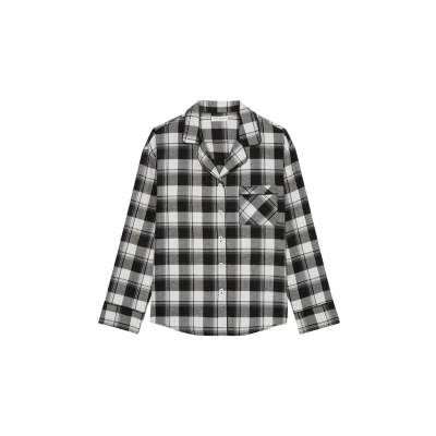 Abbildung von Marc O&#039;Polo Nachtwäsche Shirt, Damen, Größe: Large, Black check