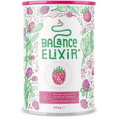 Abbildung von Balance Elixier Mönchspfeffer (agnus castus), Yamswurzel, Myo Inositol &amp; Vitamin B6 zur Regulation der Hormontätigkeit Ergänzungsmittel für Frauen Vanille Himbeer Geschmack 300g 50 Portionen