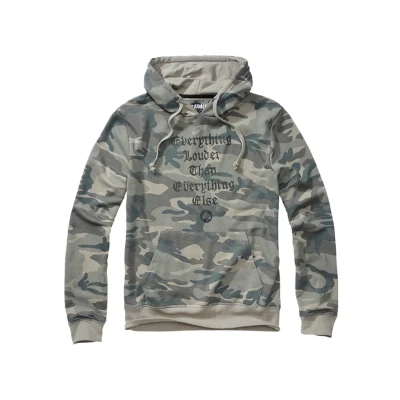 Abbildung von Brandit Herren Motörhead Sweat Hoody Kurzer Pullover, Grey Camo, 4XL