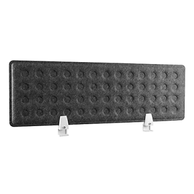Abbildung von RICOO Akustik Trennwand für Schreibtisch SAP0930 G 92 x 30 1,5 cm Grau Büro Home Office Pinnwand Schall und Sichtschutz