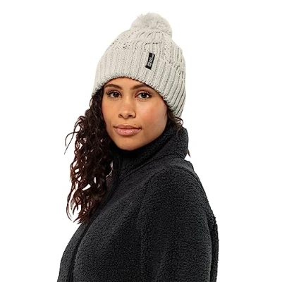 Abbildung von Jack Wolfskin Unisex Pompom Beanie Mütze, Dove, Einheitsgröße