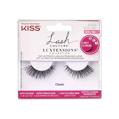 Abbildung von KISS Lash Couture LuXtensions Collection 1 Paar Fake Lashes, Classic, leichte und flexible Faux Mink Wimper mit superschlankem Wimpernband, inklusive Wimpernkleber